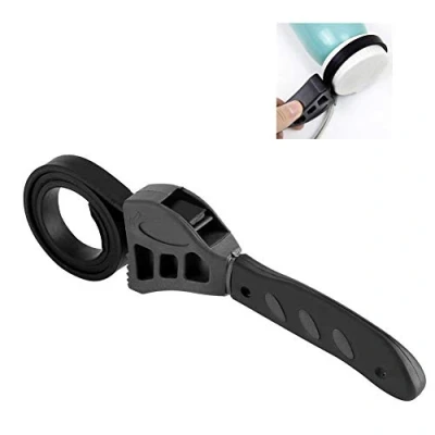 Image of Strap Wrench Universal 500mm Adjustable Rubber Jar Lids Tighten and Loosen Plumbing Tool Oil Filter Spanner for Arthritic Hands, Weak Grip