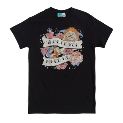 Image of Labyrinth Should You Need Us Tattoo Black T Shirt