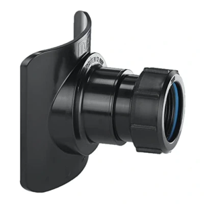 Image of McAlpine BOSSCONN110 BL Mechanical Soil Pipe Boss Connector 1.25 inch, Black