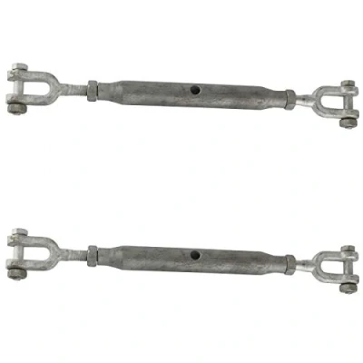 Image of Rigging Screw 16mm Galvanised Jaw to 2 PACK Turnbuckle Straining DK69