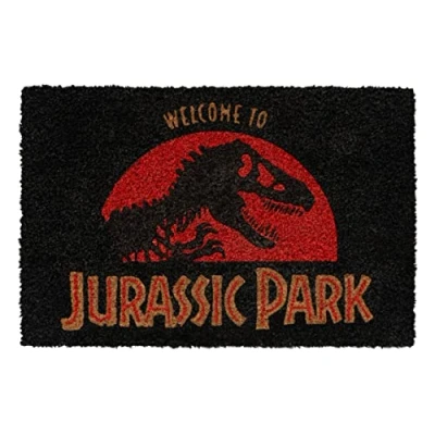 Image of Grupo Erik Jurassic Park Door Mat 15.7 x 23.6 inches 40 60 cm Coconut Coir Eco Friendly 100% Indoor &amp; Outdoor Gifts