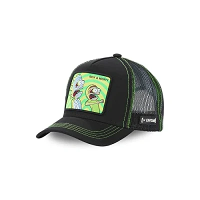 Image of Capslab Rick &amp; Morty Black and Trucker Cap One Size