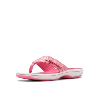 Image of Clarks Women&#039;s Breeze Sea Flip Flop, Pink Ombre, 3 UK
