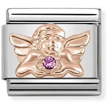 Image of Nomination Rose Gold Angel of Friendship Charm
