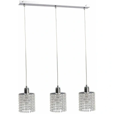 Image of Diament Bar Pendant Ceiling Light Hanging Droplets, 60cm, 3x E27