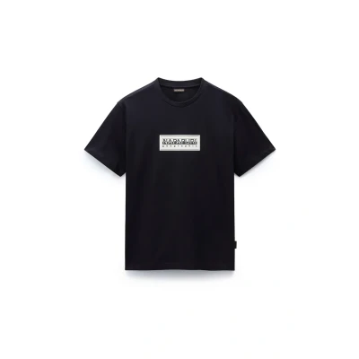 Image of Napapijri BOX LOGO Print Tshirt, Men&#039;s, Size: 3XL, Black