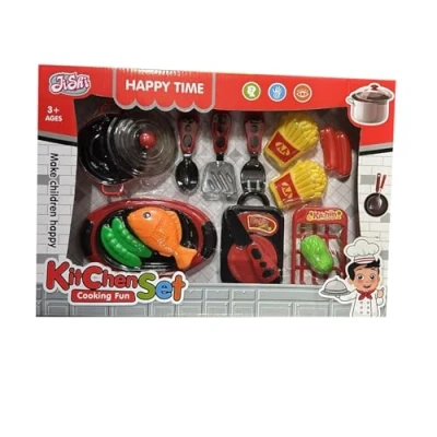 Image of SDMAX Kitchen Cooking Set For Kids, Colourful Design, Safe And Durable Construction, Portable Lightweight, Easy To Use, Pretend Play