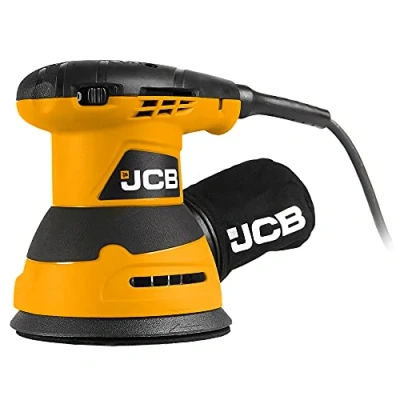 Image of JCB 240v Orbital Sander, Variable Speed &amp; Dust Collector, Overload Protection, Hook and Loop Sanding Base, 3 Year Warranty