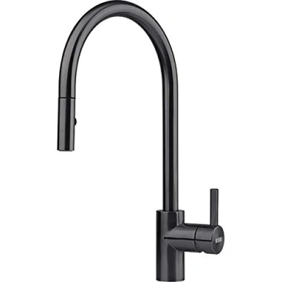 Image of Franke 115.0613.671 Eos Neo Pull Out spray black Kitchen Sink tap spout and Shower Function 115.0613, Acier Inoxydable Noir