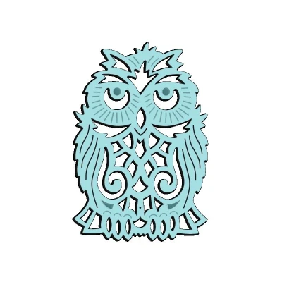 Image of Sweet Dixie Wise Owl Die, Metal, Grey,7.7x5.2x0.1 cm