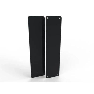 Image of Door Push Finger Plate Protector. (250x75mm) Black