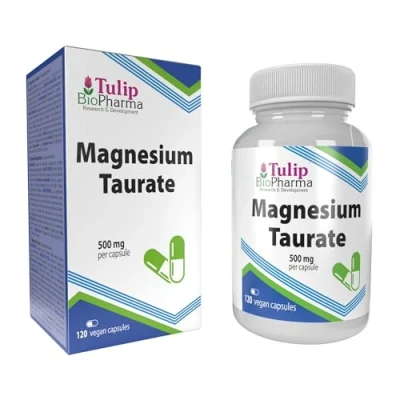 Image of Magnesium Taurate 2000mg Per Serving 120 Vegan Capsules, 3rd Party Lab Tested