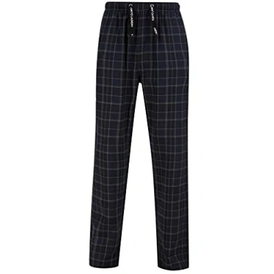 Image of Tokyo Laundry Men&#039;s Bennett Brushed Flannel Woven Checked Cotton Lounge Pants Blue Marl XXL