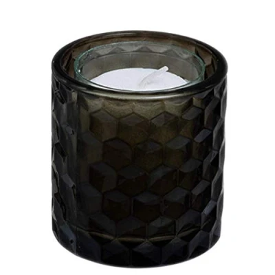 Image of Spaas 6 Highlight Mosaic Candle Holders, Grey