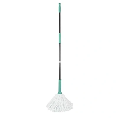 Image of JVL 20 034TQ Super Absorbent Easy Twist Microfibre Floor Mop, Turquoise/Grey