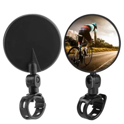 Image of Bike Mirror, Bicycle Cycling Rear View Mirrors, Wide Angle 360Adjustable Plastic Convex Mirror with Rotatable Handlebar, for 15 35mm Handlebar Mountain Road Bike,2 Pcs
