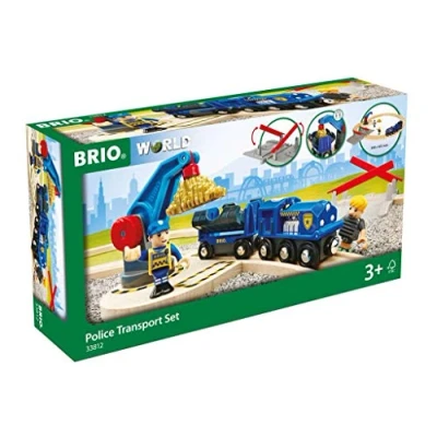 Image of BRIO World Police Transport Train Set