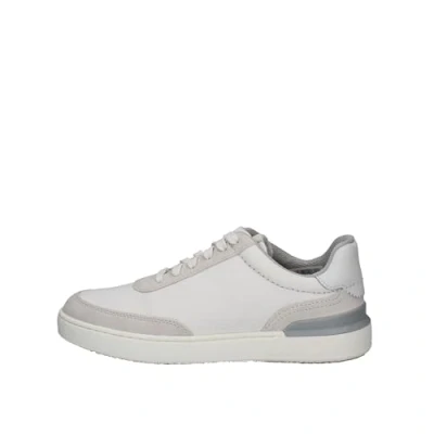 Image of Clarks Men&#039;s Courtlite Tor Sneaker, White Canvas, 8 UK