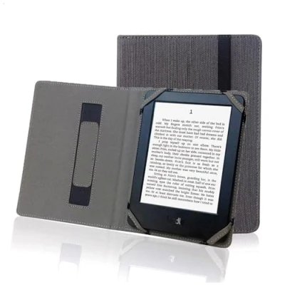 Image of ENJOY UNIQUE Natural linen Case Cover for 6&quot; ebook reader universal hemp sony/kobo/tolino/pocketbook 6inch (Slate Gray)
