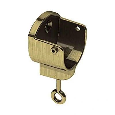 Image of Swish Generic 35mm Metal Curtain Pole Recess Bracket, Antique Brass