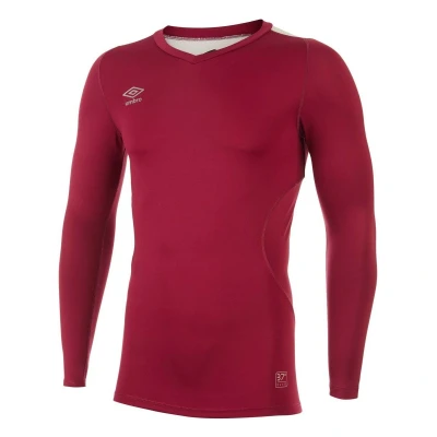 Image of Umbro Mens Elite V Neck Base Layer Top Red, Size: 3XL Size