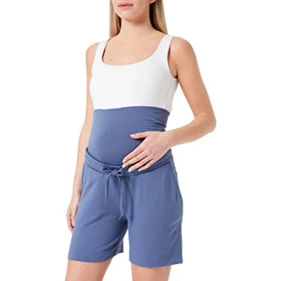 Image of Noppies Maternity Women&#039;s Shorts Over The Belly Helena, Gray Blue P910, XXS