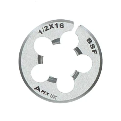 Image of 1/2&quot; x 16 BSF 25mm Circular Die 1&quot; Carbon Steel Thread Cutter British Standard Fine
