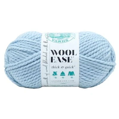 Image of Lion Brand Yarn Company 1 Piece Wool Ease Thick and Quick, Glacier, one Size, 640 105L