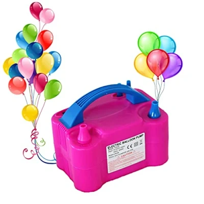 Image of Portable Dual Nozzle Electric Balloon Pump. Made From Heavy Duty Polypropylene. Long Life Powerful 220 240V 600W Motor. For Any Occasion Parties, Weddings, Birthdays, Events, Activities