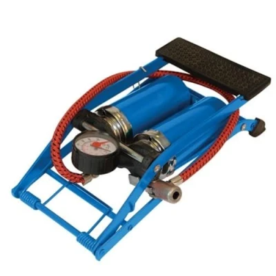 Image of Silverline Foot Pump Heavy Duty Double Barrel 470cc