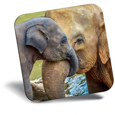 Image of Destination Vinyl ltd Fridge Magnet Cute Elephants Family Animal 3711