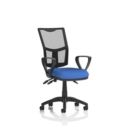 Image of Eclipse Plus III Mesh Back with Blue Seat Loop Arms