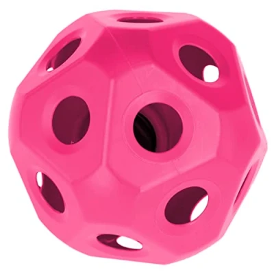 Image of Kerbl Feeding Game Ball for Ponies, Playful Activity, Simplified Hay Up to 3kg of hay, Diameter 40 cm, 19 x Openings at 6 cm Diameter, Purple