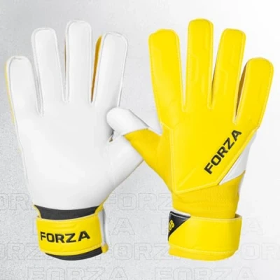 Image of FORZA Club Goalkeeper Gloves [7 Sizes] Adult &amp; Kids Goalkeeping (Yellow, Size 7 (Large Youth))