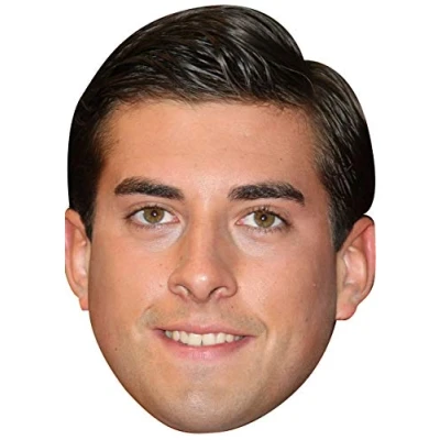 Image of FoxyPrinting James Argent Towie Celebrity Cardboard Party Face Mask Fancy Dress
