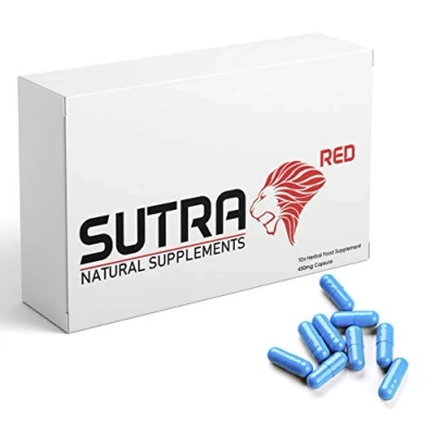 Image of Ultra Strong Sutra Red (10 Pack) New &amp; Effective 450mg Ginseng Complex Herbal Supplement for Men Performance, Testosterone, Energy, Stamina Endurance, 100% Natural