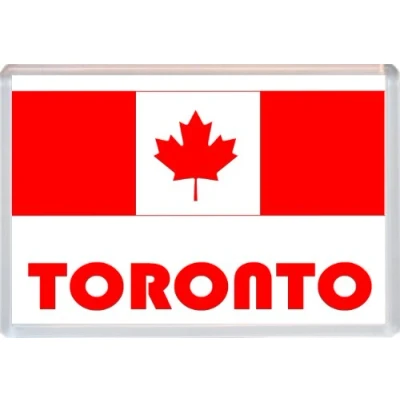 Image of Toronto Ontario Canadian Flag Canada Town &amp; Cities Jumbo Fridge Magnet