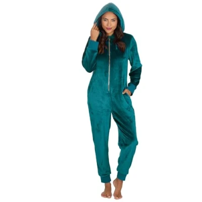 Image of Undercover Ladies Polished Fleece Onesie 34B2108 Teal L/XL
