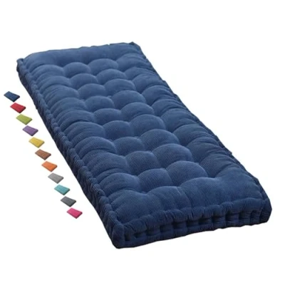 Image of 2 Seater Porch Swing Cushion, Bench Cushion Outdoor Indoor 120cm 150cm 3 100cm 140cm 240cm Garden Cushions 50x50 Reversible, Chair Pad 40x40 for Office Bench(Denim Blue 1N,