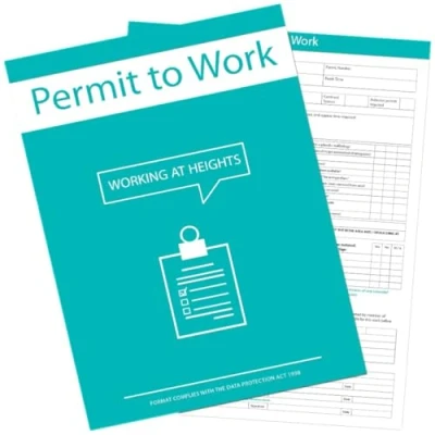 Image of Working At Heights Permit To Work Forms, A4, (Pack of 10)