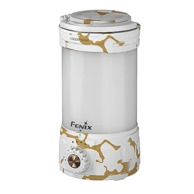 Image of Fenix CL26R Pro White Marble, Rechargeable Multi Beam Compact Lantern 650 Lumens 15m 408 Hrs Max Red Light Mode 360 Illumination Power Bank Magnetic Top Mount IP66