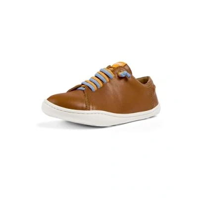 Image of Camper PEU CAMI KIDS Casual laceups for kids, Size: 12.5K, Medium brown Leather