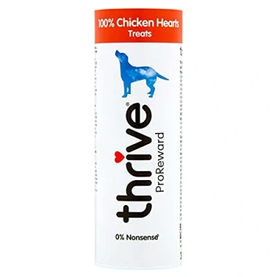 Image of thrive Petproject ProReward 100% Chicken Hearts Dog Treats 30g Tube