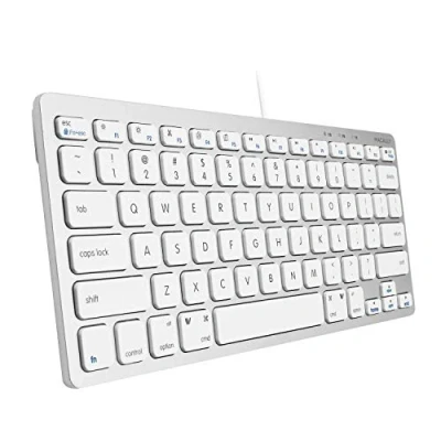 Image of Macally SLIMKEYCA, compact USB A Keyboard for Mac, US QWERTY Key Cap Layout