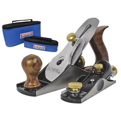 Image of Faithfull Wood Plane Set Number 4 and 60 1/2 Planes in Canvas Storage Cases