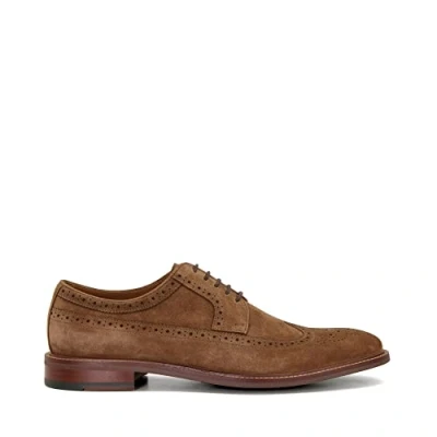 Image of Dune London Mens Superior Wingtip Brogue Shoes Brown Leather (archived) Size UK 8
