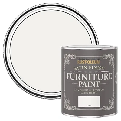 Image of Rust Oleum Satin Finish Furniture Paint Cotton 750ml RO0070101G1