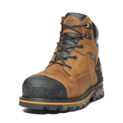 Image of Timberland PRO Boondock Mens Soft Waterproof Industrial Work Boots 6&quot;, brown, 10.5 UK