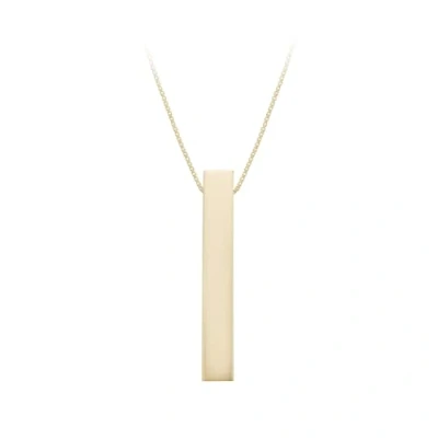 Image of Carissima Gold Women&#039;s 9ct Yellow 5mm x 32mm Vertical Rectangular Cuboid Adjustable Necklace 46cm/18&quot; 51cm/20&quot;