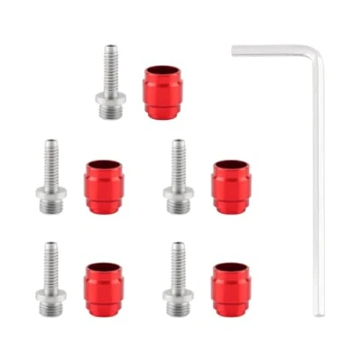 Image of MUQZI 5 Sets Bicycle Brake Olive Connecting Insert Kit for Avid SRAM Bike Hydraulic Disc StealthamaJig Hose Stealth A MAJIG Quick Install, Red